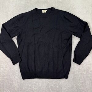 SUNSPEL England 1860 Boys Medium Black Crew Neck Long Sleeve Sweater Wool‎ EUC